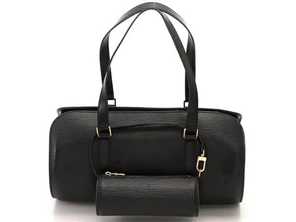 LOUIS VUITTON Soufflot Shoulder Bag Epi Noir Black
